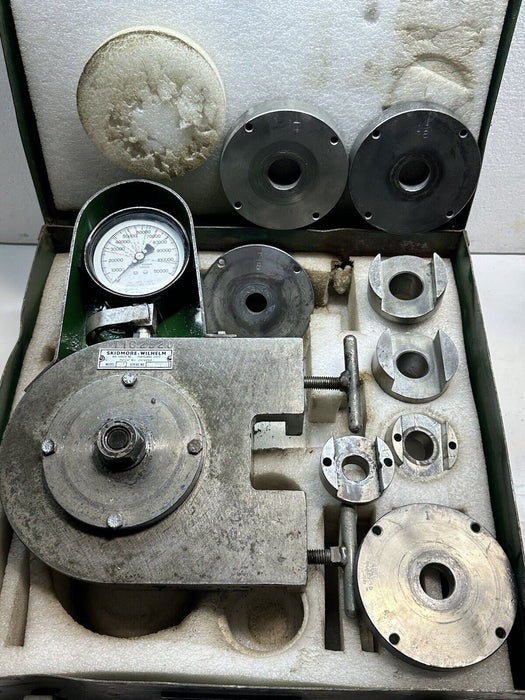 Skidmore Wilhelm ML Bolt Tension Calibrator + Many Plates, Bushings #4