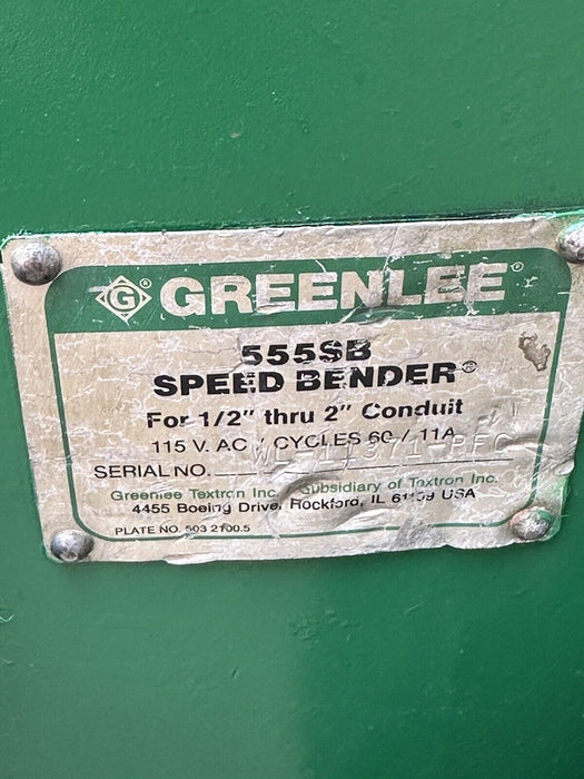 Greenlee 555 SBC 555SB  1/2-2” Pipe Bender Rigid EMT IMC + Digital Readout 4/24