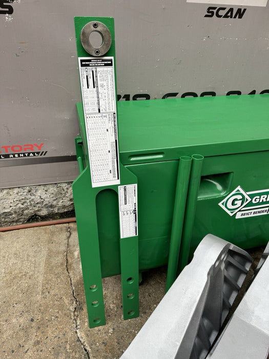 Greenlee 881CT Cam Track 2 1/2 to 4 EMT Rigid IMC Bender - Table - 960 Pump 7/22