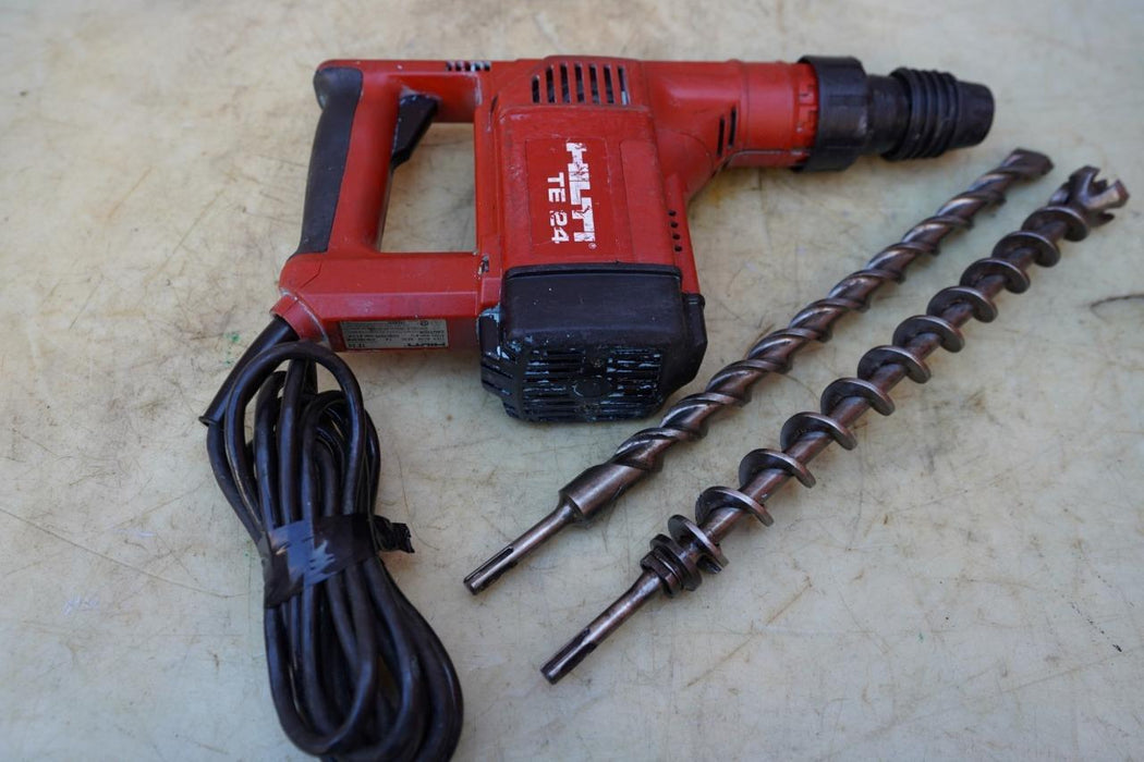 Hilti TE-24 Rotary Hammer Drill with Bits SDS Works Fine