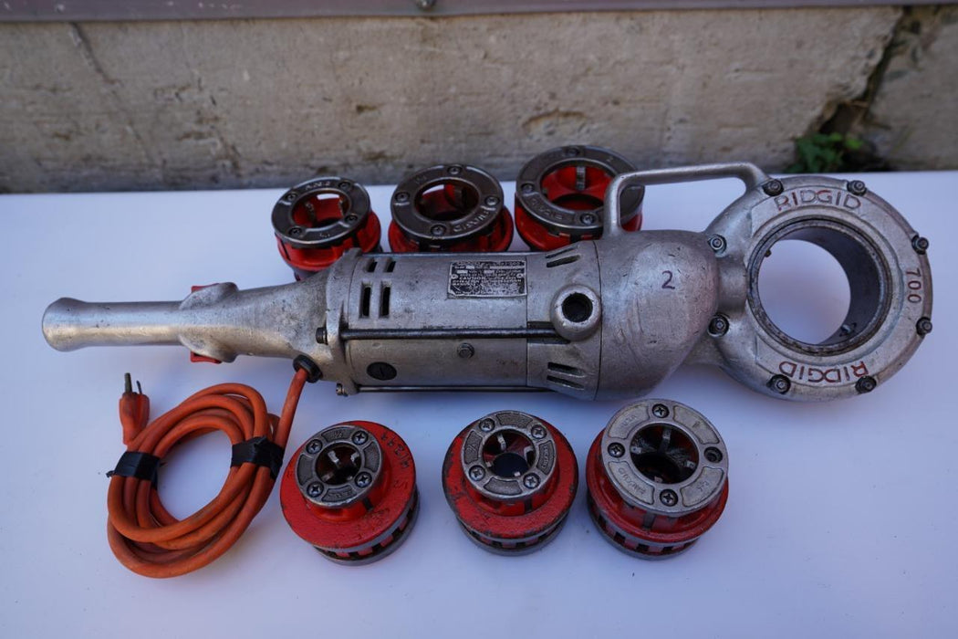 Ridgid 700 Pipe Threader Threading Machine & 12R Die Set 1/2 to 2" inch #2