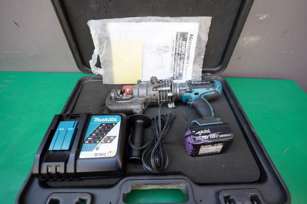 Hougen-Ogura Electro-Hydraulic Cordless 18V Punch Pro Model 76000PR   #1