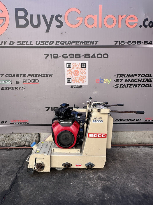 Edco CPU-10-18H Concrete Grinder Crete-Planer Scarifier Honda Motor Low Hours