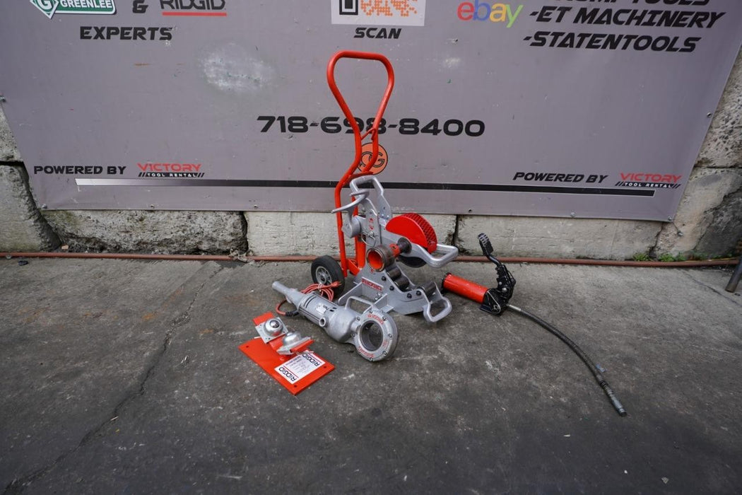 Ridgid 258 Hydraulic Pipe Cutter with 700 Threader Works Great #1