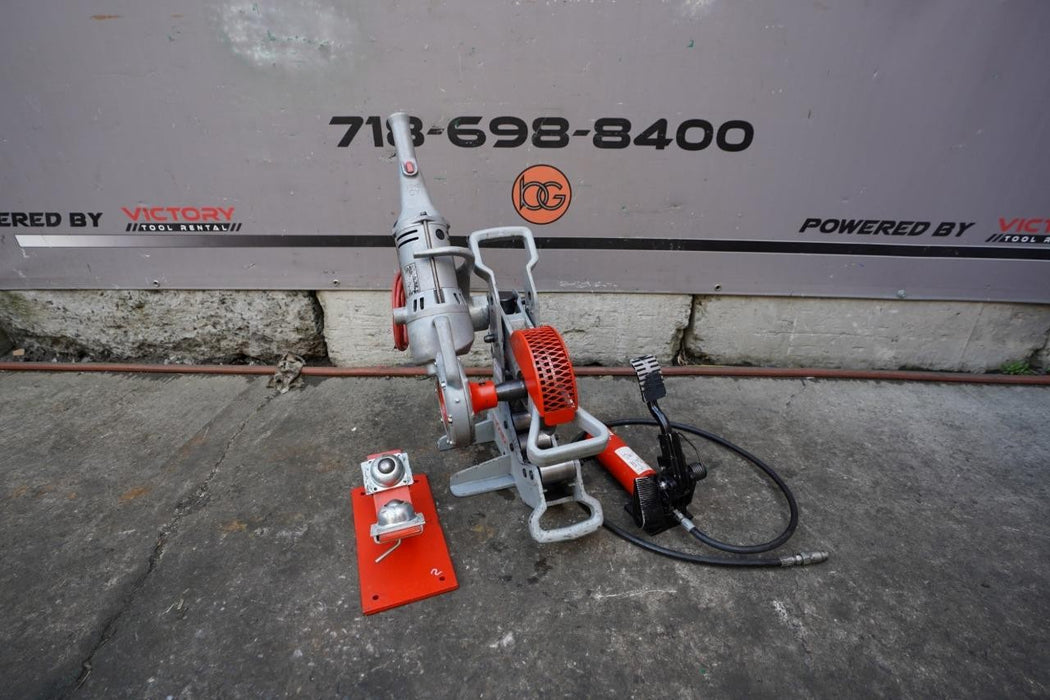 Ridgid 258 Hydraulic Pipe Cutter with 700 Threader Works Great #2