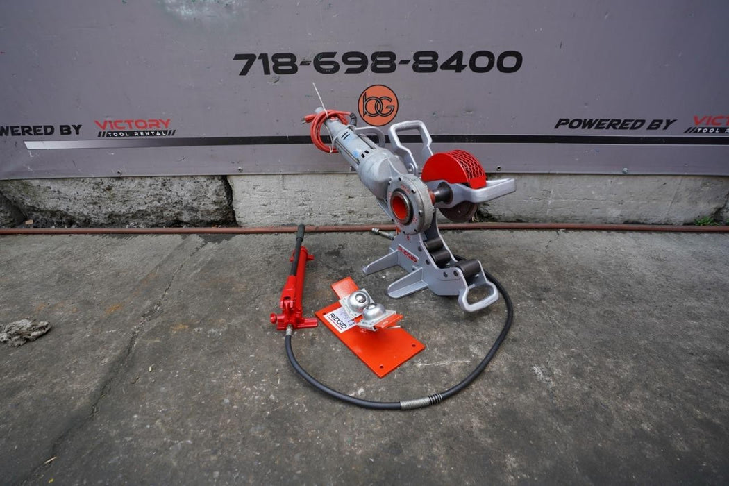 Ridgid 258 Hydraulic Pipe Cutter with 700 Threader Works Great #3