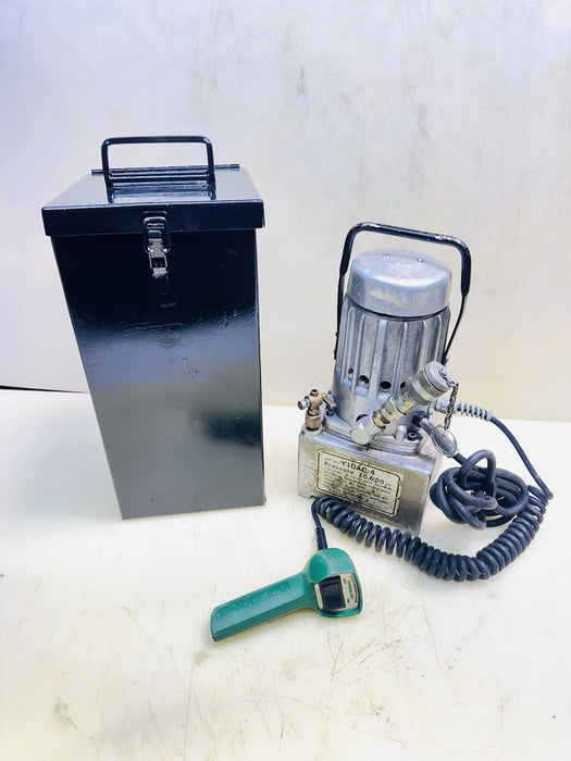 Burndy Y10AC-4 Hydraulic Electric Pump Fluid Filling 10k PSI + Greenlee Pendant