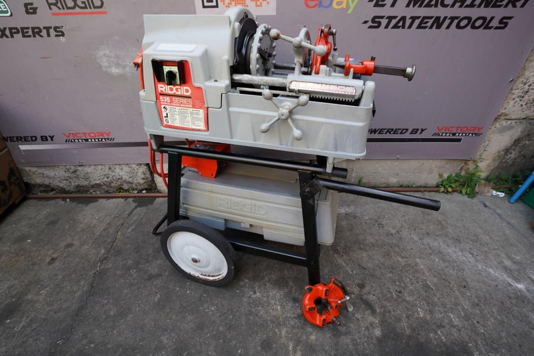 Ridgid 535 Pipe Threader Threading Machine Great Shape. 2 Dies. bg5