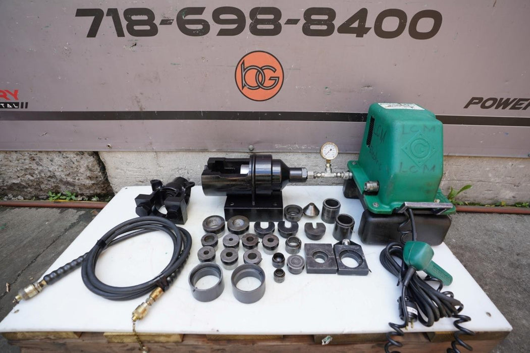 Parker Hydra-Tool Hydraulic Flaring Tool. Flarer with Tooling Greenlee 975 Pump.