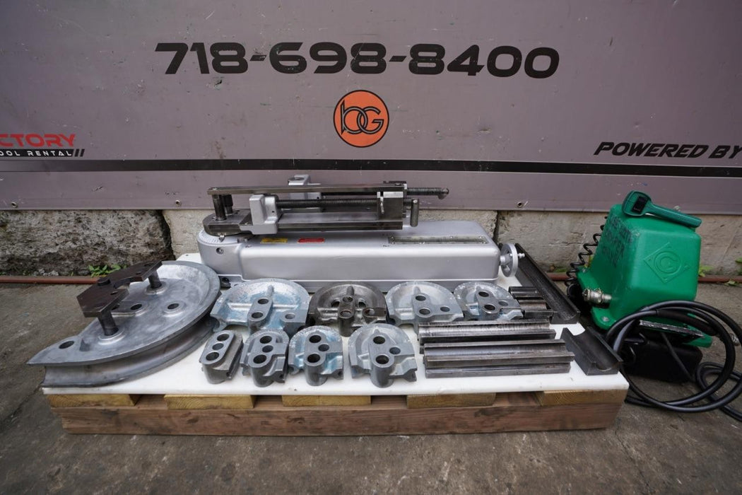 Parker 632 Hydraulic Tube Bender with Dies and Greenlee Pump MINT. Many Pictures