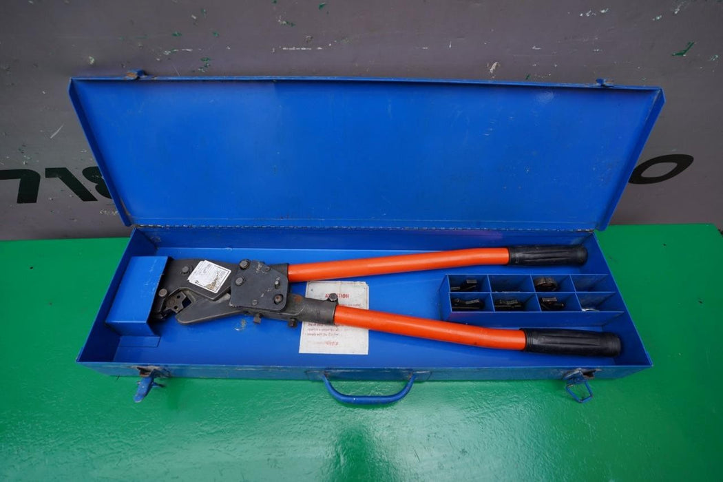 T&B TBM8S Thomas & Betts Wire Cable Hand Crimper With Dies. Works Fine.