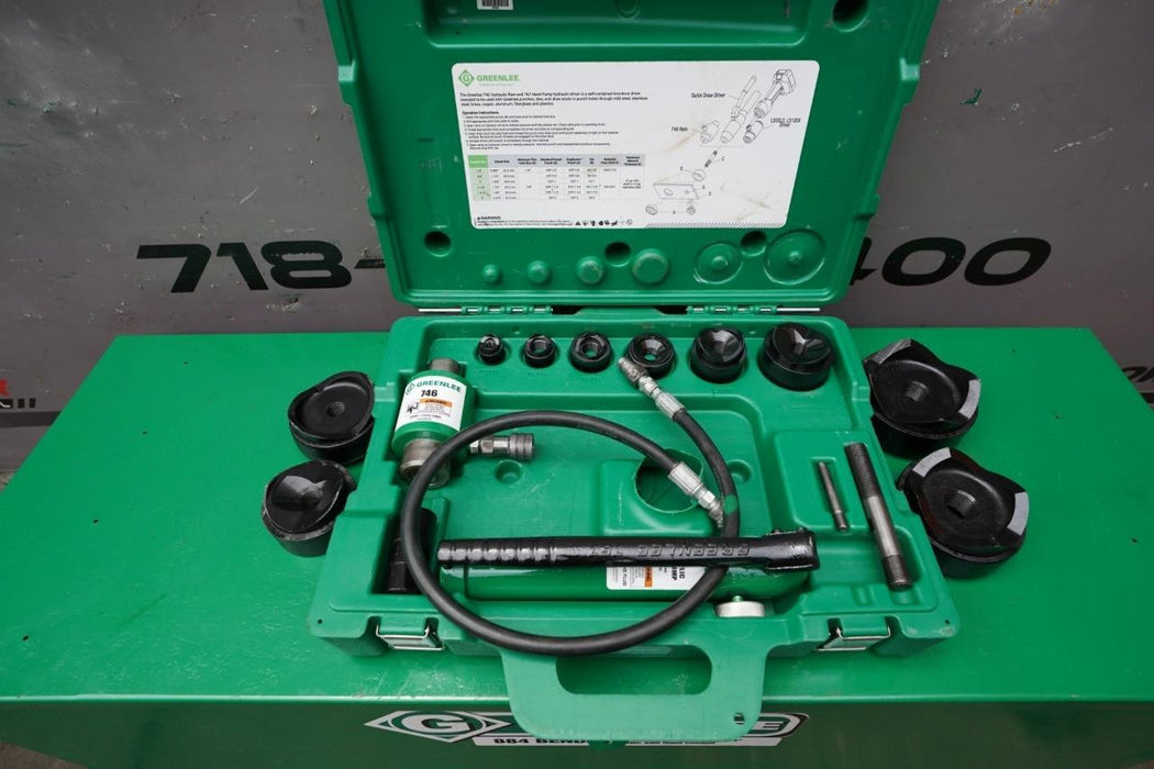 Greenlee 7310 1/2 to 4 inch Hydraulic Knock Out Punch and Die Set. Works Fine #2
