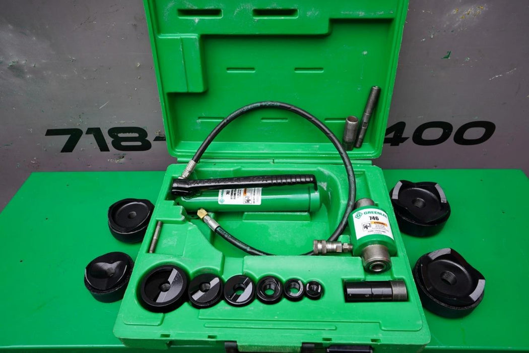 Greenlee 7310 1/2 to 4 inch Hydraulic Knock Out Punch and Die Set. Works Fine #5