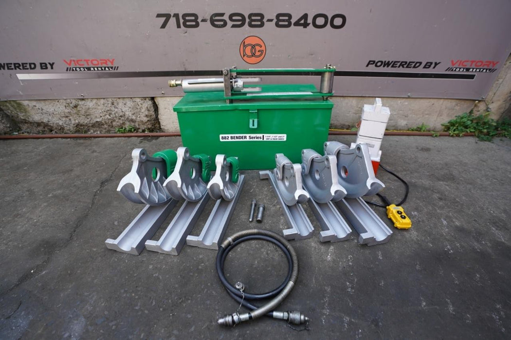 Greenlee 882 Hydraulic Conduit Bender EMT and Rigid. 1 1/4 to 2" Electric Pump.