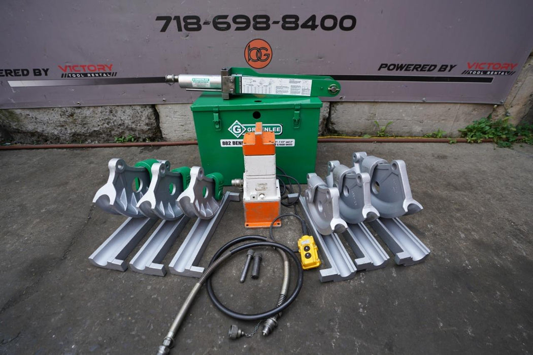 Greenlee 882 Hydraulic Conduit Bender EMT and Rigid. 1 1/4 to 2" Electric Pump 2