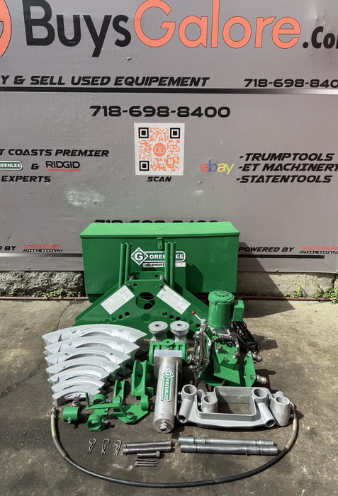 Greenlee 885 Hydraulic Bender 1 1/2 to 5" Rigid Pipe 1802 Bending Table + Pump