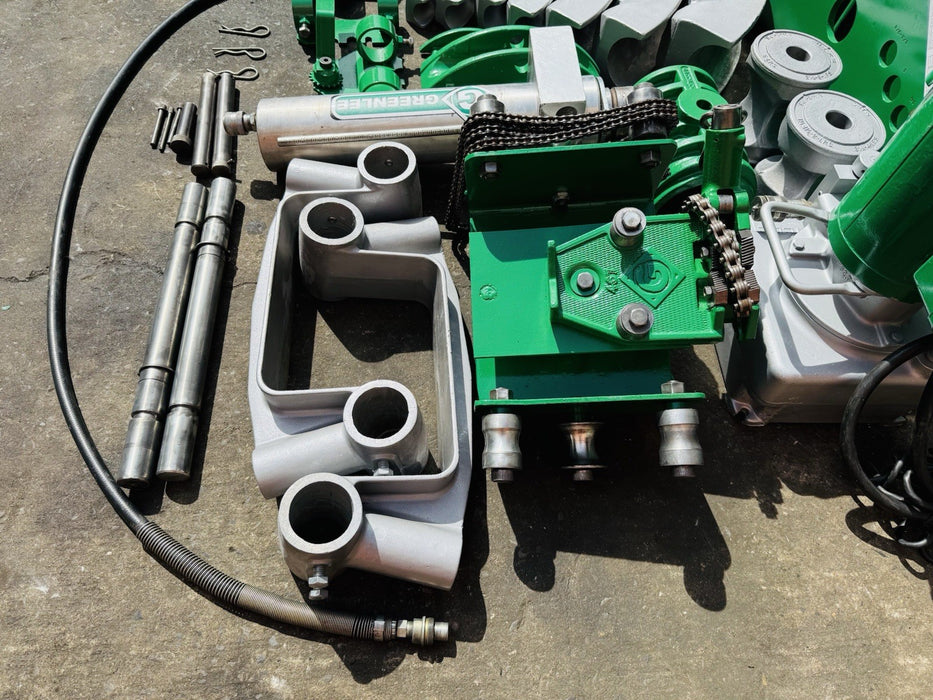 Greenlee 885 Hydraulic Bender 1 1/2 to 5" Rigid Pipe 1802 Bending Table + Pump