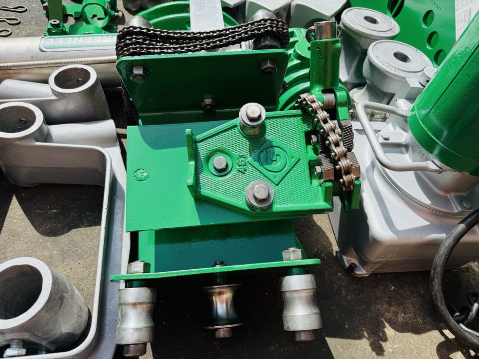 Greenlee 885 Hydraulic Bender 1 1/2 to 5" Rigid Pipe 1802 Bending Table + Pump