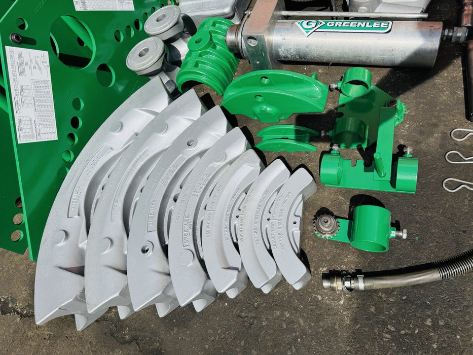 Greenlee 885 Hydraulic Bender 1 1/2 to 5" Rigid Pipe 1802 Bending Table + Pump