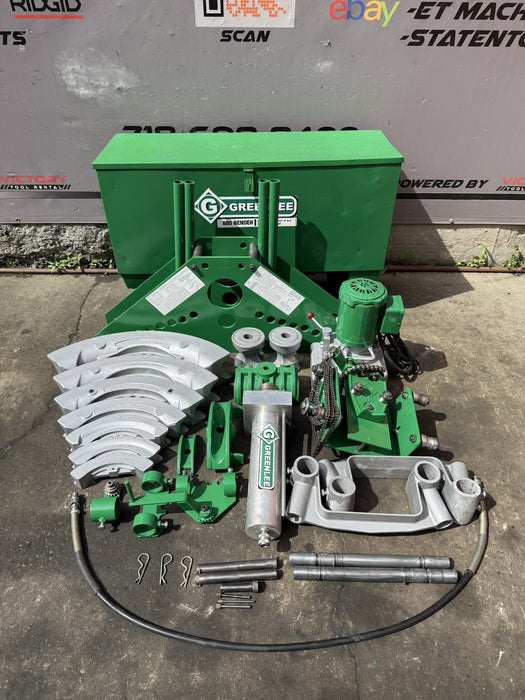 Greenlee 885 Hydraulic Bender 1 1/2 to 5" Rigid Pipe 1802 Bending Table + Pump