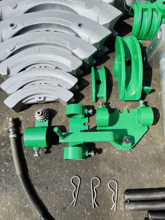 Greenlee 885 Hydraulic Bender 1 1/2 to 5" Rigid Pipe 1802 Bending Table + Pump