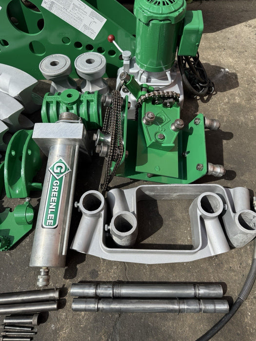 Greenlee 885 Hydraulic Bender 1 1/2 to 5" Rigid Pipe 1802 Bending Table + Pump
