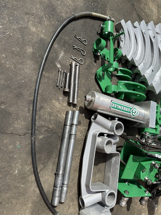 Greenlee 885 Hydraulic Bender 1 1/2 to 5" Rigid Pipe 1802 Bending Table + Pump