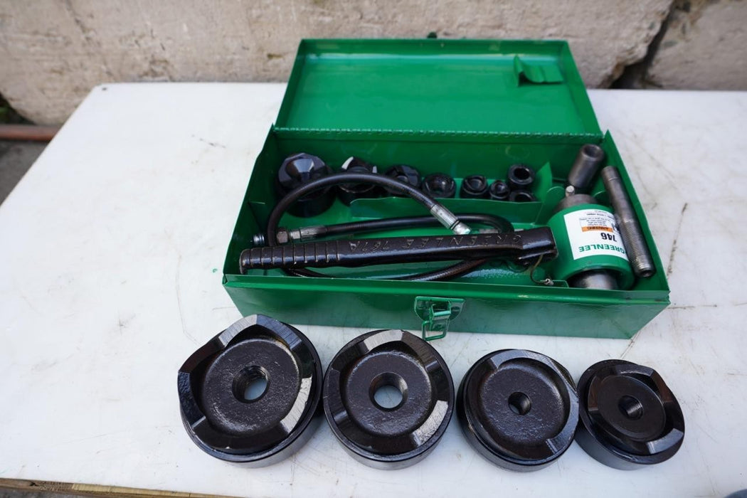 Greenlee 7310 1/2 to 4 inch Hydraulic Knock Out Punch and Die Set. Works Fine #1 bgf5