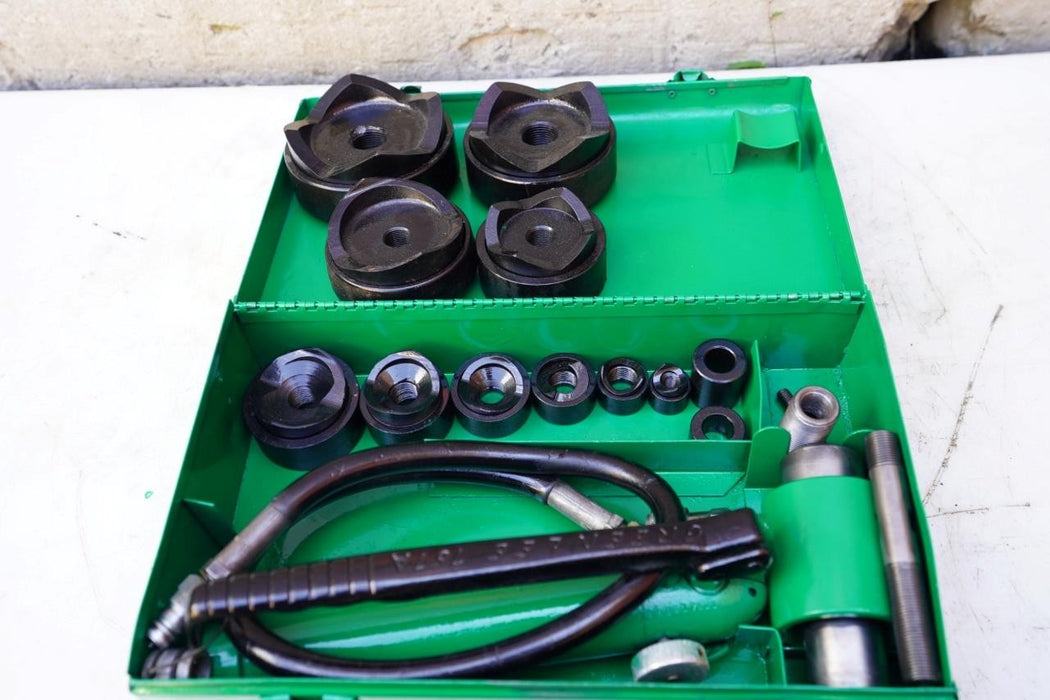 Greenlee 7310 1/2 to 4 inch Hydraulic Knock Out Punch and Die Set. Works Fine #2 bgf2