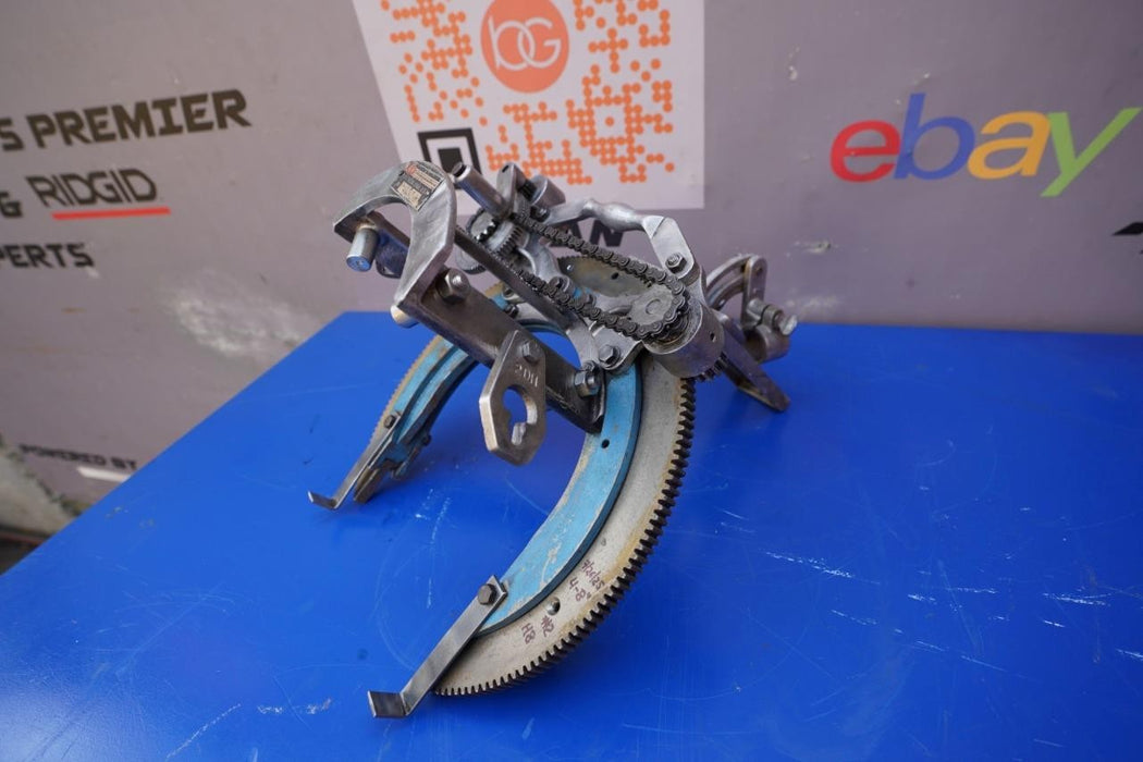 H&M Pipe Beveler Beveling Machine H-8 Welder Cutter 4 to 8 inch  Works Fine. #2