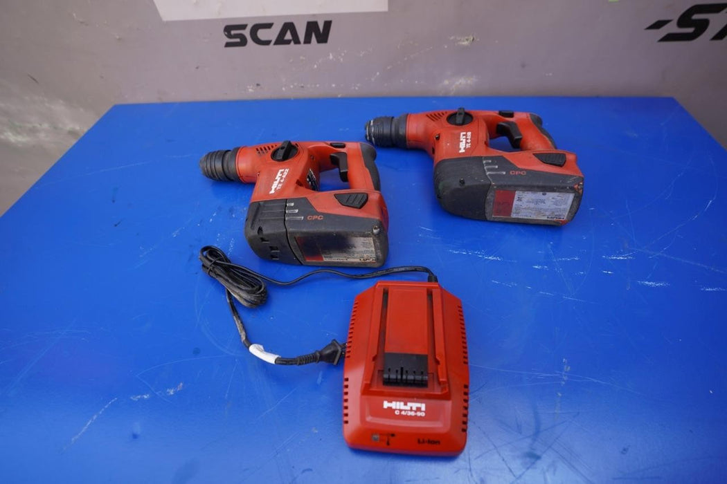 Hilti TE 4-A22 Cordless Hammer Drills. 2 Batteries. Charger.