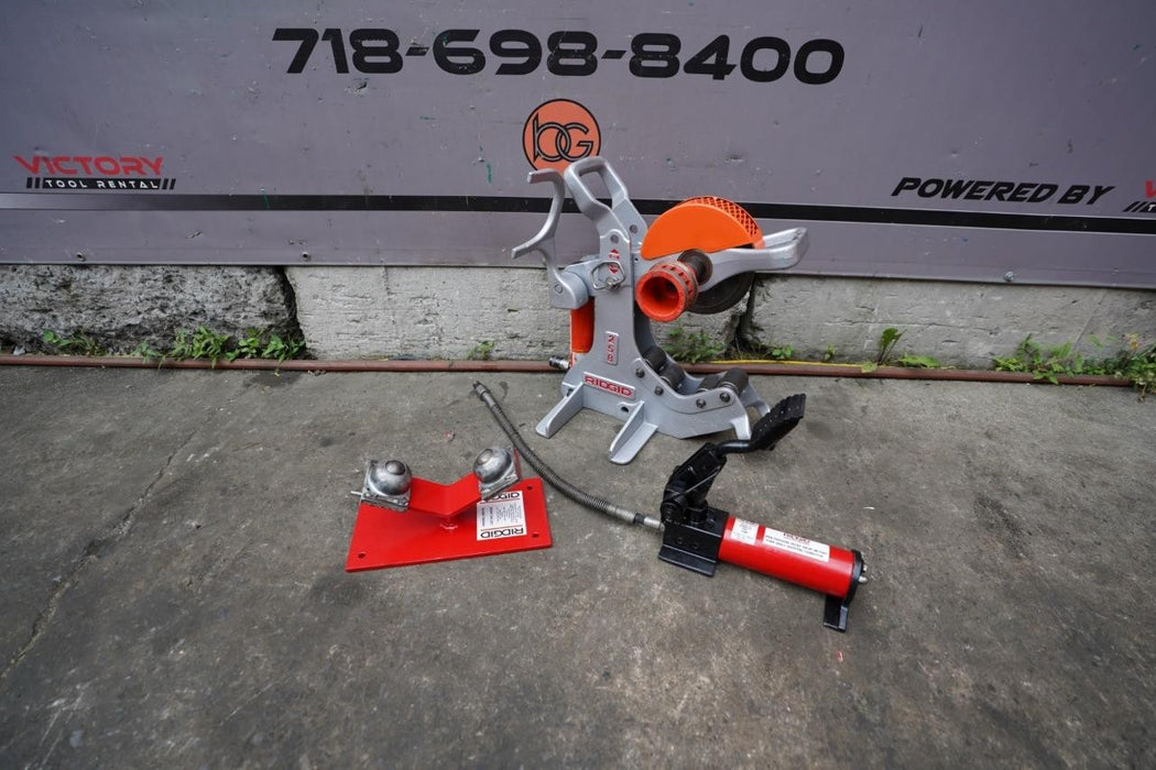 Ridgid 258 Hydraulic Pipe Cutter with Pump and Roller. Works Fine. #3