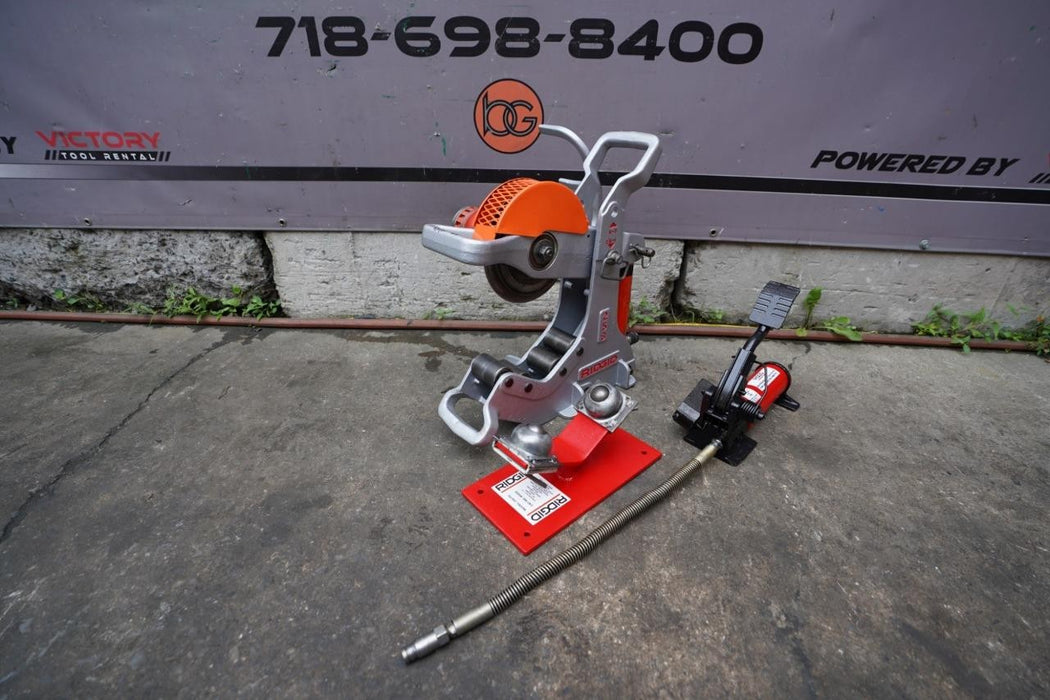 Ridgid 258 Hydraulic Pipe Cutter with Pump and Roller. Works Fine. #4