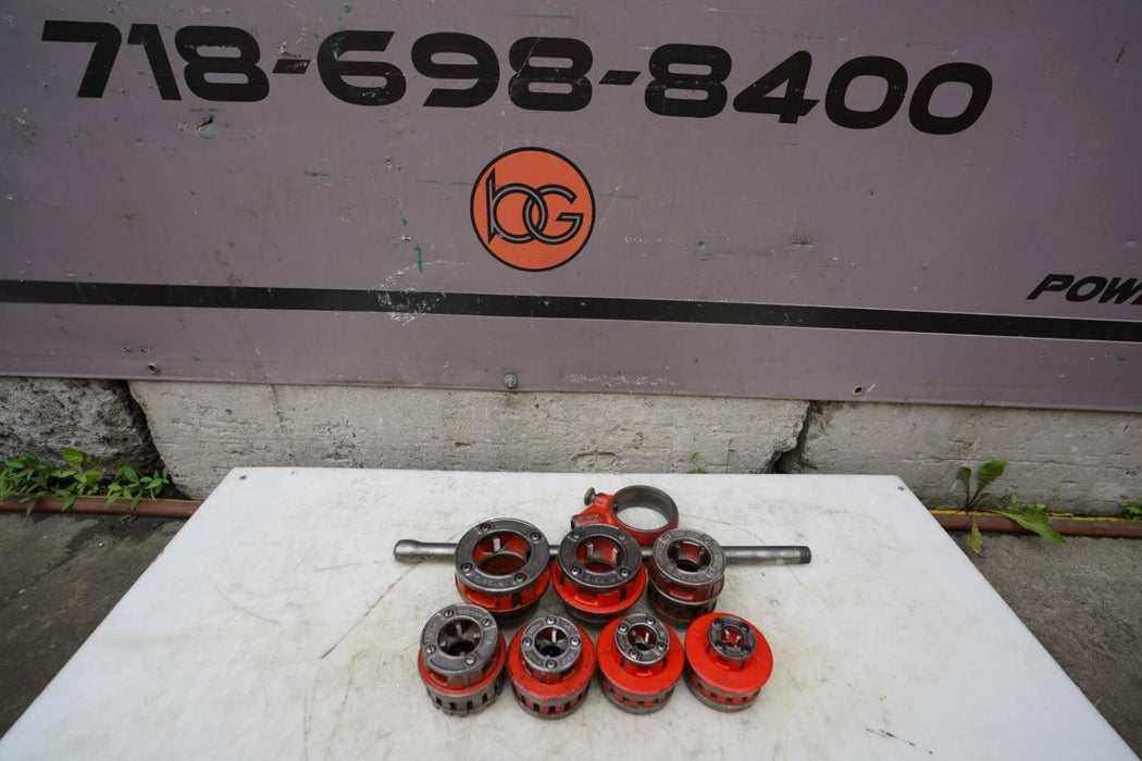 Ridgid 12-R Die Set Pipe Threader Treading Machine 3/8 to 2 inch Great Shape #3