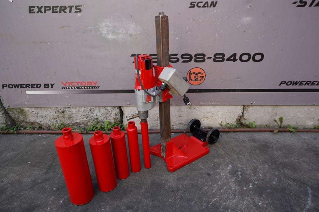 Milwaukee Core Drill Rig with Bits. 2" 3" 4" 5" 6" Works Fine. #4