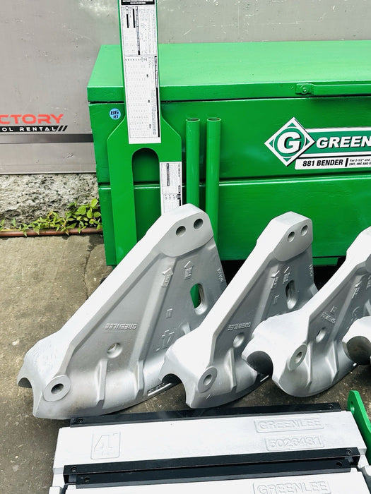 Greenlee 881 2 1/2 - 4 EMT Rigid Conduit Pipe Bender + 1802 Table 1 YR WARRANTY