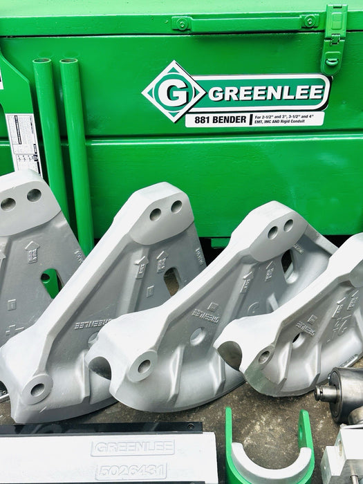 Greenlee 881 2 1/2 - 4 EMT Rigid Conduit Pipe Bender + 1802 Table 1 YR WARRANTY