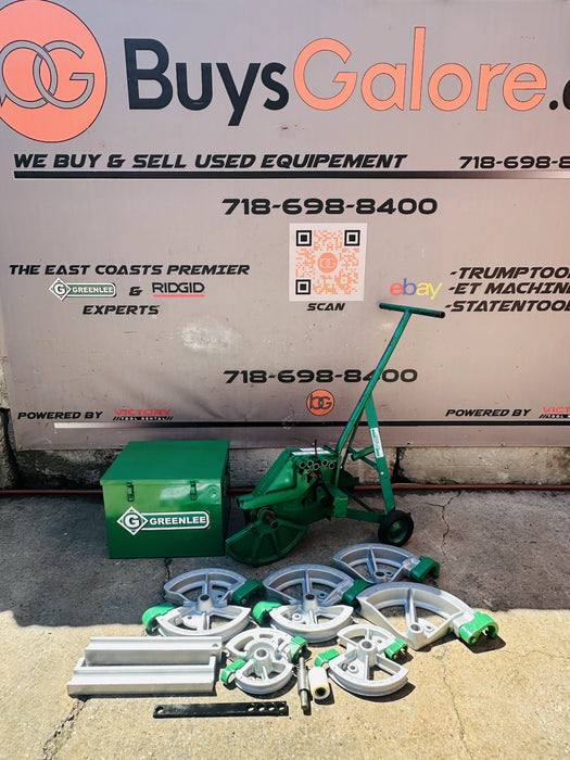 Greenlee 1818 Mechanical Pipe Bender 1/2"-2" RIGID EMT Conduit 6 Shoe Set + Box✅ bg12