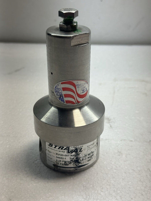 Straval Regulator RVI20-05T-N6840 range 2-25 psig 75 psi Max Inlet
