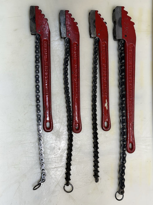 4 Reed Manufacturing Company WA18 & WA14 Chain Wrench Tool Quantity of 4 Pieces