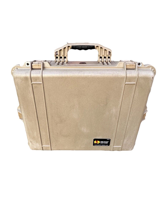Pelican 1600 Watertight Hard Case with Foam insert - Desert Tan W/ Dividers