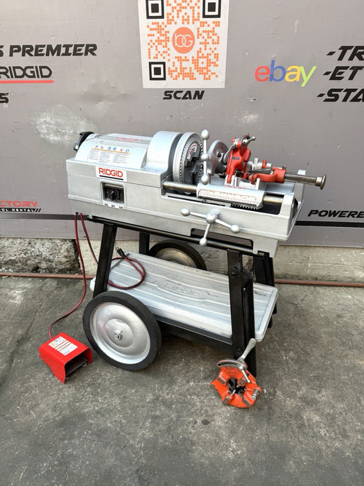 Reconditioned RIDGID® 535 V2 Pipe Threader with 2 811A Die Head HSS Dies & Cart