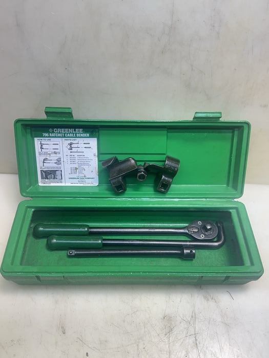 Greenlee 796 manual Cable Ratchet Bender Assembly with Ratchet Extension case #3
