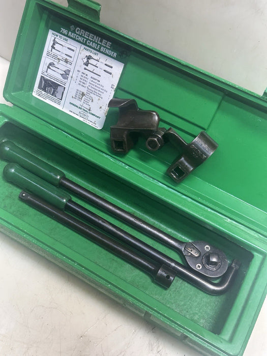 Greenlee 796 manual Cable Ratchet Bender Assembly with Ratchet Extension case #3