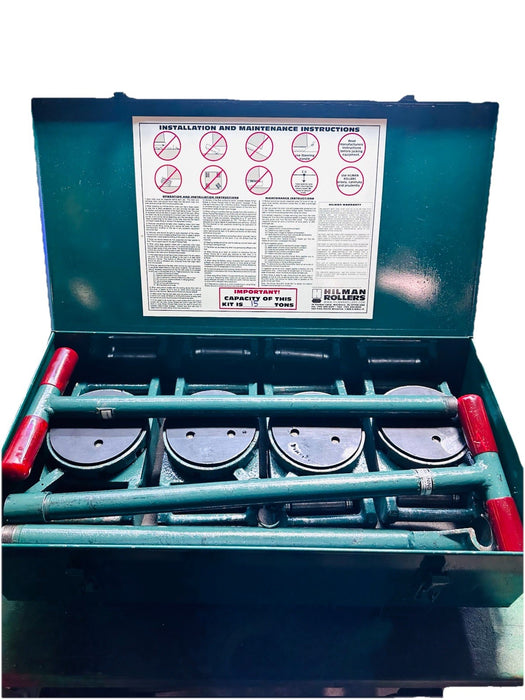 Hilman Rollers, KRS-15-SLP, Steel FT Series Deluxe Kit, 15 Ton Capacity