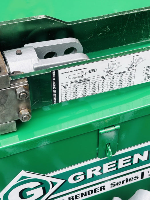 Greenlee 882 EMT Rigid Bender 1 1/4 1 1/2 2 inch Electric pump Works fine #6 bg6