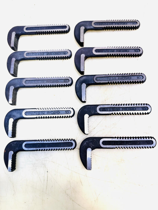 10 PCs Ridgid 10" Pipe Wrench Upper Jaw Replacement Steel Made in USA