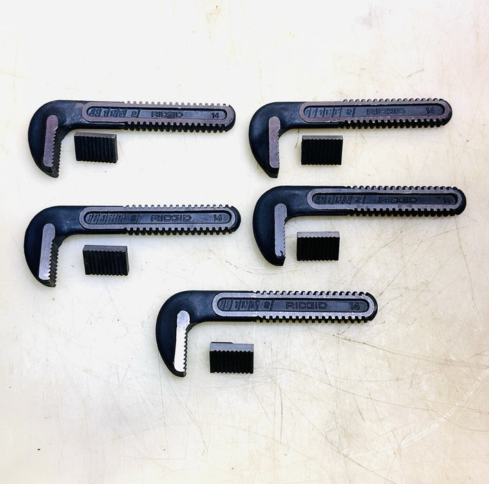 Quantity Of 5 Genuine Ridgid Hook & Heel Jaw 14" Steel Pipe Wrench 31655 31635