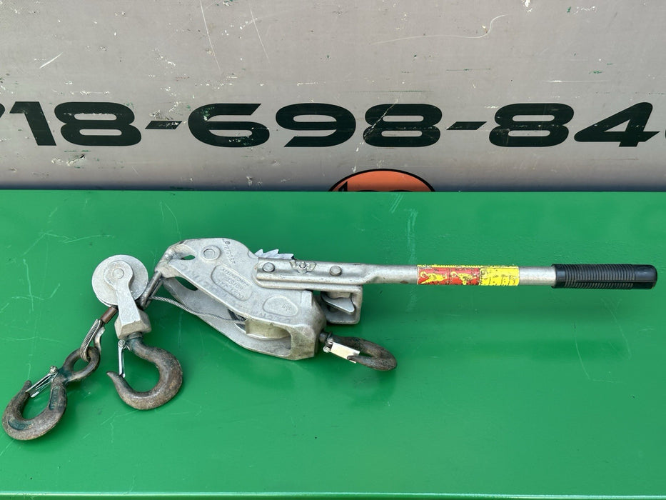 Lug-All Come Along 1500 Lbs Double Rigged 750 lbs Single Rig Hoist Winch Lincoln
