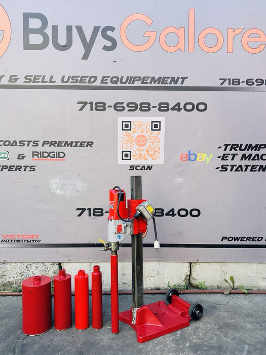 Core Bore B&D Core Drill Rig W/ 5 Bits 2”, 3”, 4”, 5”, 8” Heavy Duty Works Great bg9